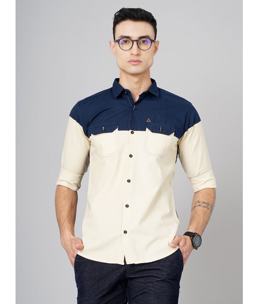     			K-LARA - Blue Cotton Blend Slim Fit Men's Casual Shirt ( Pack of 1 )