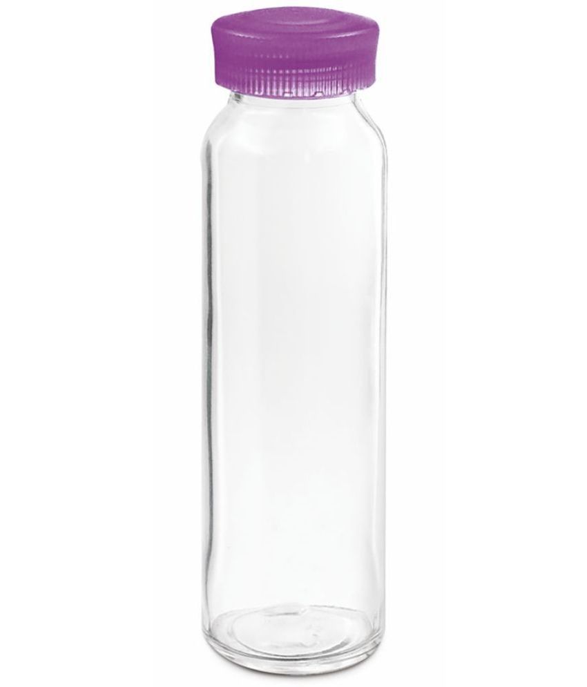     			Treo By Milton Bobbin Borosilicate Glass Bottle, 250ml, Purple | Leak Proof | Microwave | Scratch Resistant | BPA Free Lid | Dishwasher Safe | Odour Proof | Easy Grip | Easy to Carry