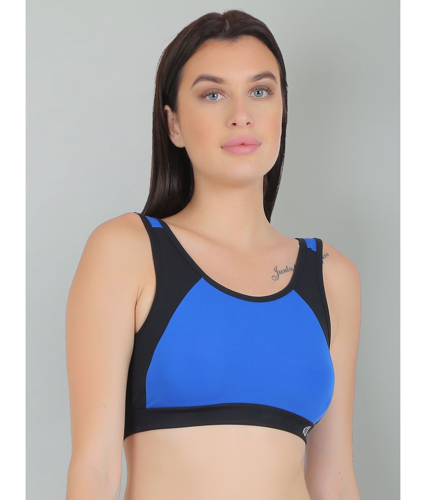     			N-Gal Polyester Non Padded Women's T-Shirt Bra ( Blue )