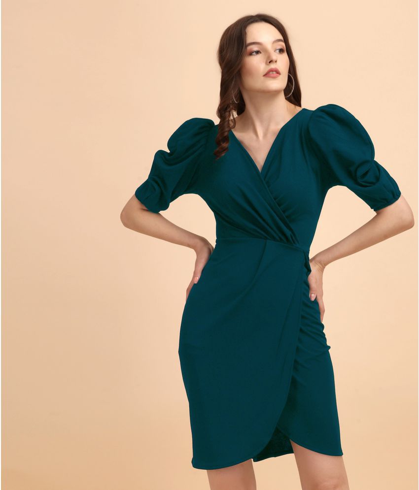     			Sheetal associates - Blue Lycra Women's Wrap Dress ( Pack of 1 )