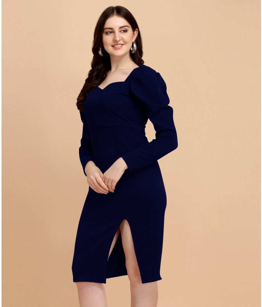     			Sheetal associates - Blue Polyester Women's Side Slit Dress ( Pack of 1 )
