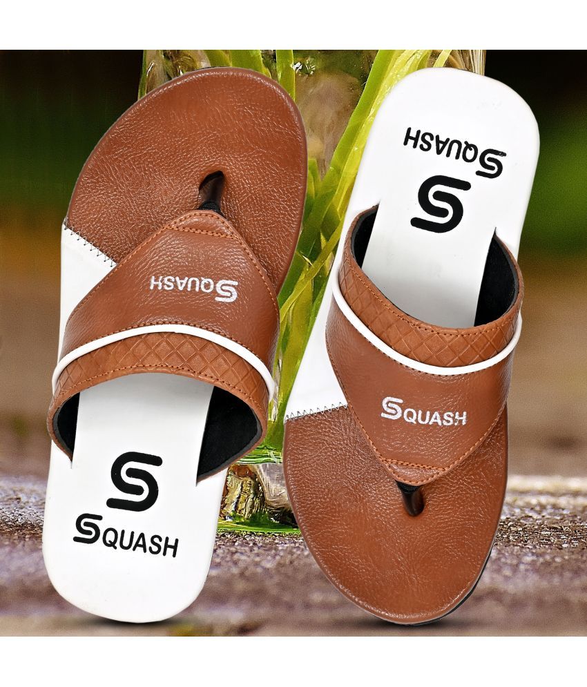     			Squash - Brown Men's Thong Flip Flop