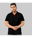 TAB91 - Black Cotton Blend Regular Fit Men's Polo T Shirt ( Pack of 1 )