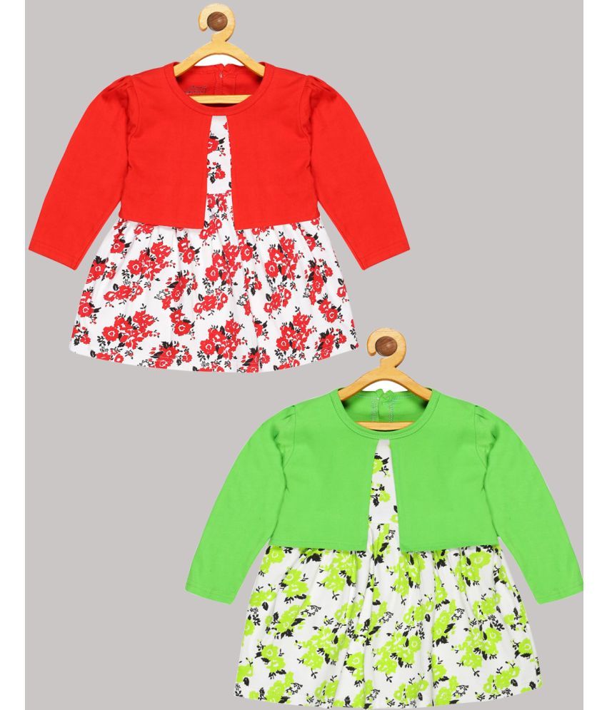     			Babeezworld - Multi Cotton Baby Girl Frock ( Pack of 2 )