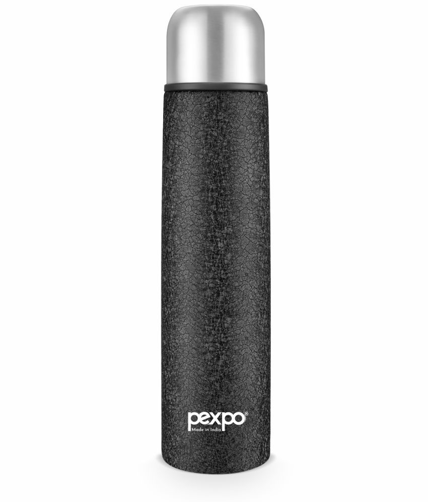     			Pexpo 500ml 18 Hrs Hot and Cold Flask, Flip Pro 500ml Vacuum Water Bottle (Pack of 1, Black)