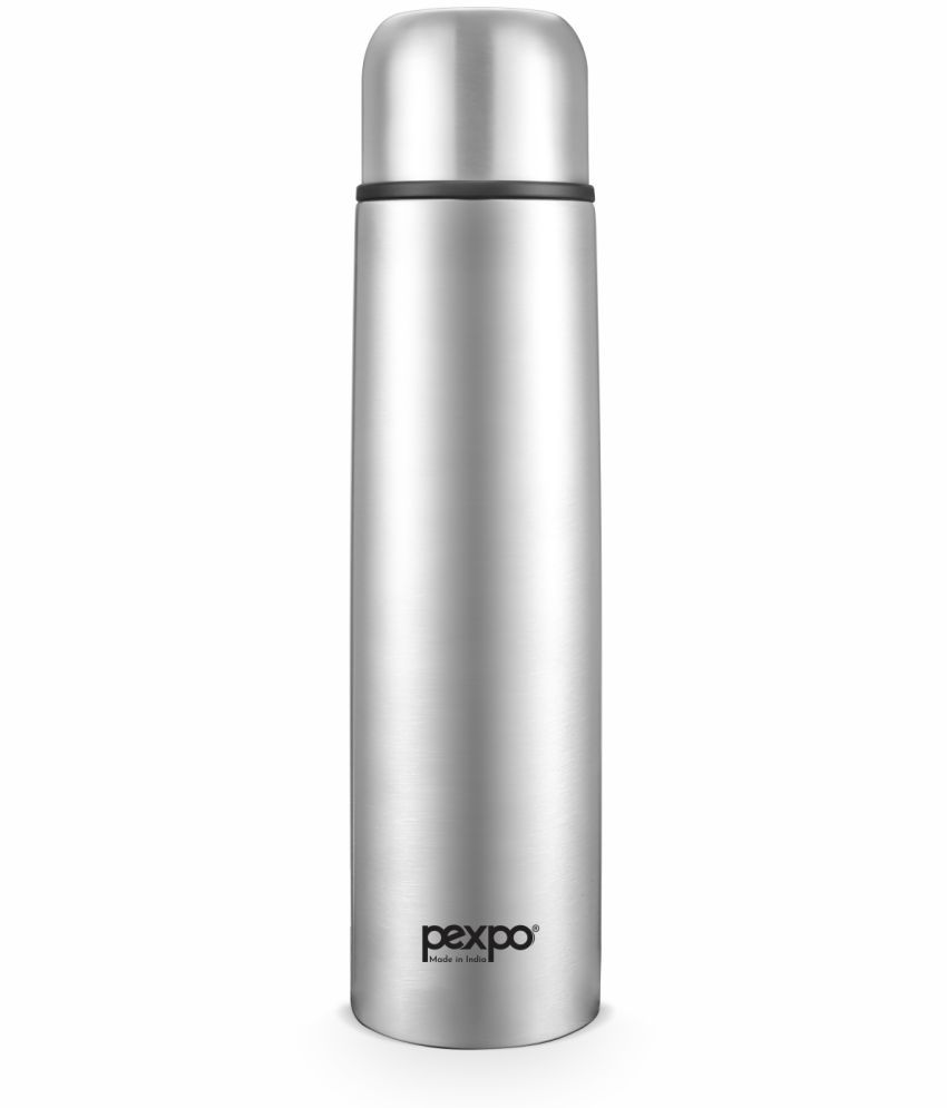     			Pexpo 500ml 18 Hrs Hot and Cold Flask, Flip Pro 500ml Vacuum Water Bottle (Pack of 1, Silver)