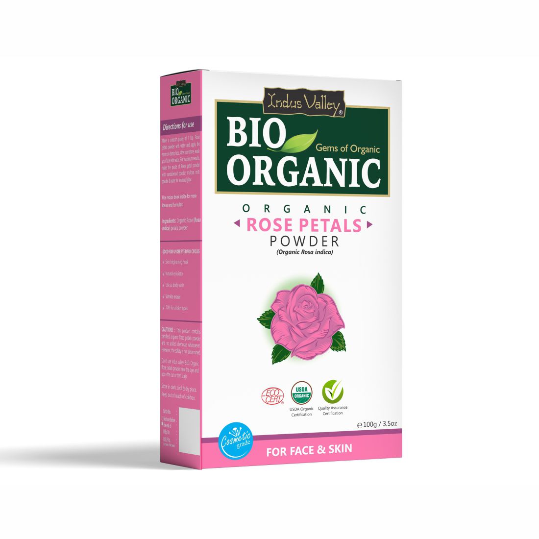     			Indus Valley Bio Organic 100% Pure Rose Petals Powder