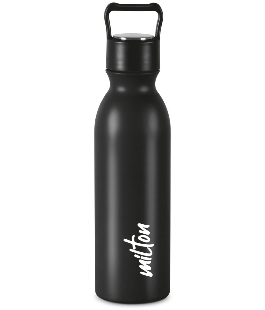     			Milton ALICE 600 Thermosteel Black Stainless Steel Water Bottle 580 mL ( Set of 1 )