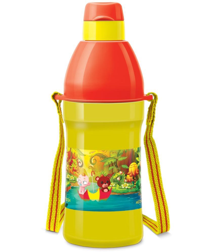     			Milton Kool Joy 400 Plastic Insulated Water Bottle with Straw for Kids, 400 ml, Yellow | School Bottle | Picnic Bottle | Sipper Bottle | Leak Proof | BPA Free | Food Grade | Easy to Carry