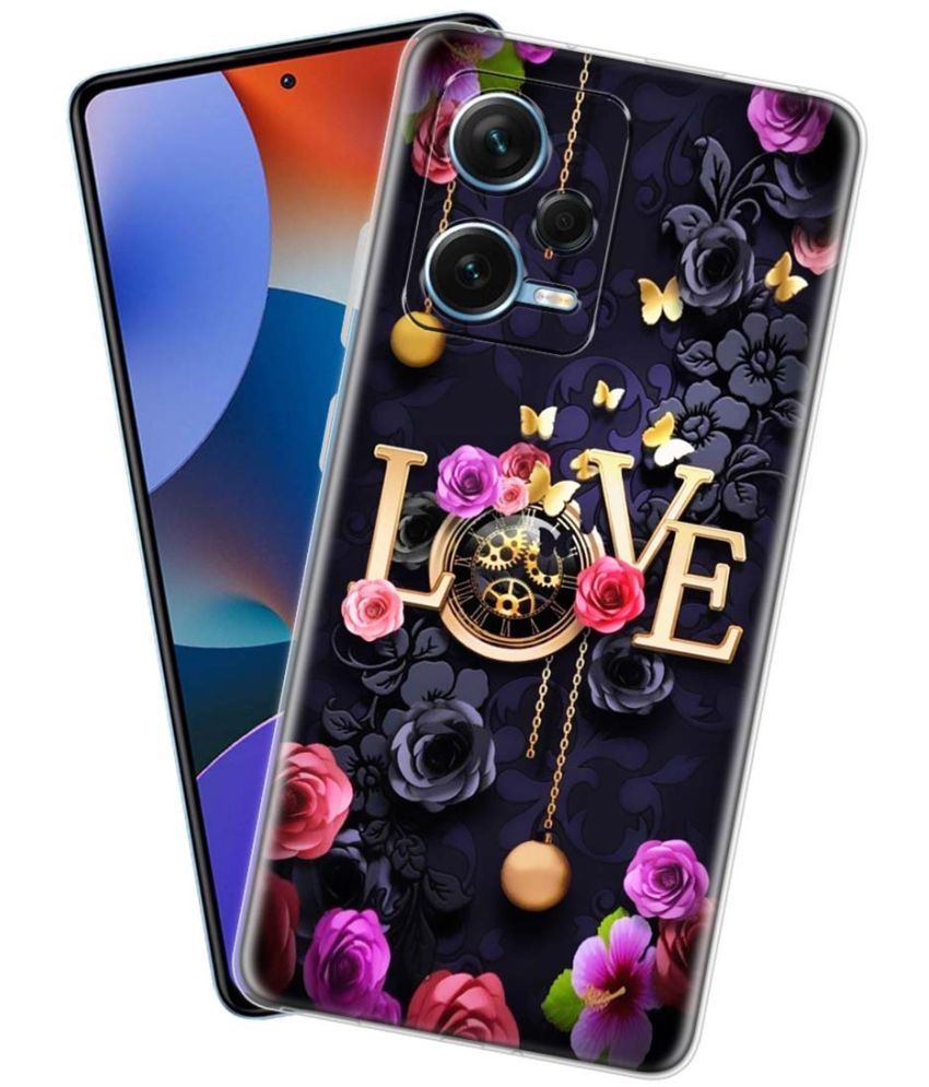     			NBOX - Multicolor Silicon Printed Back Cover Compatible For Redmi Note 12 Pro Plus 5G ( Pack of 1 )