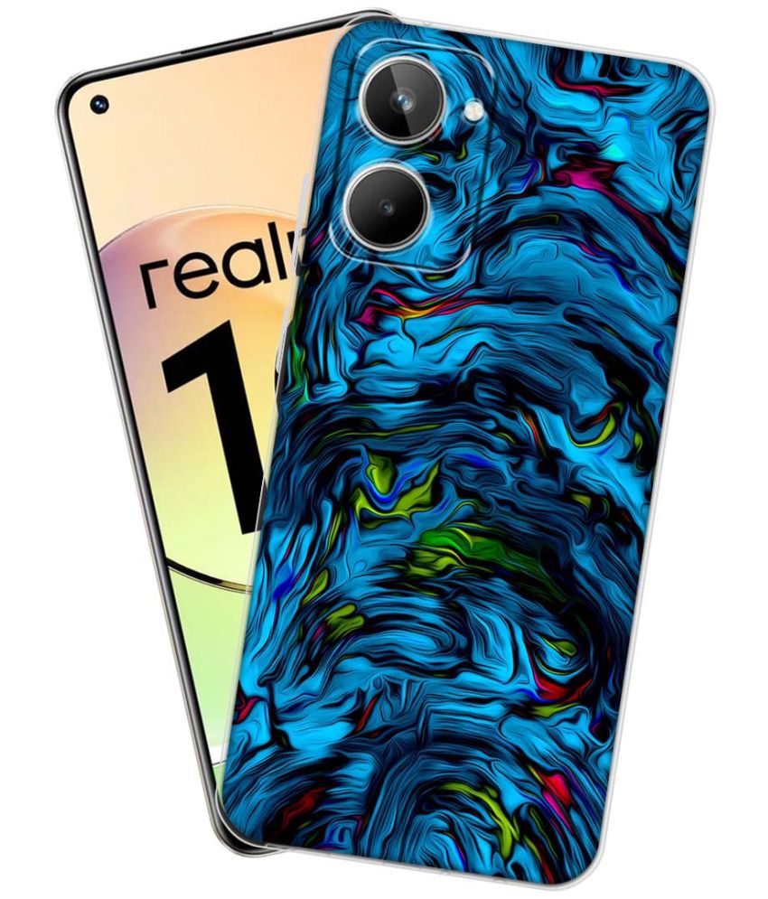     			NBOX - Multicolor Silicon Printed Back Cover Compatible For Realme 10 ( Pack of 1 )