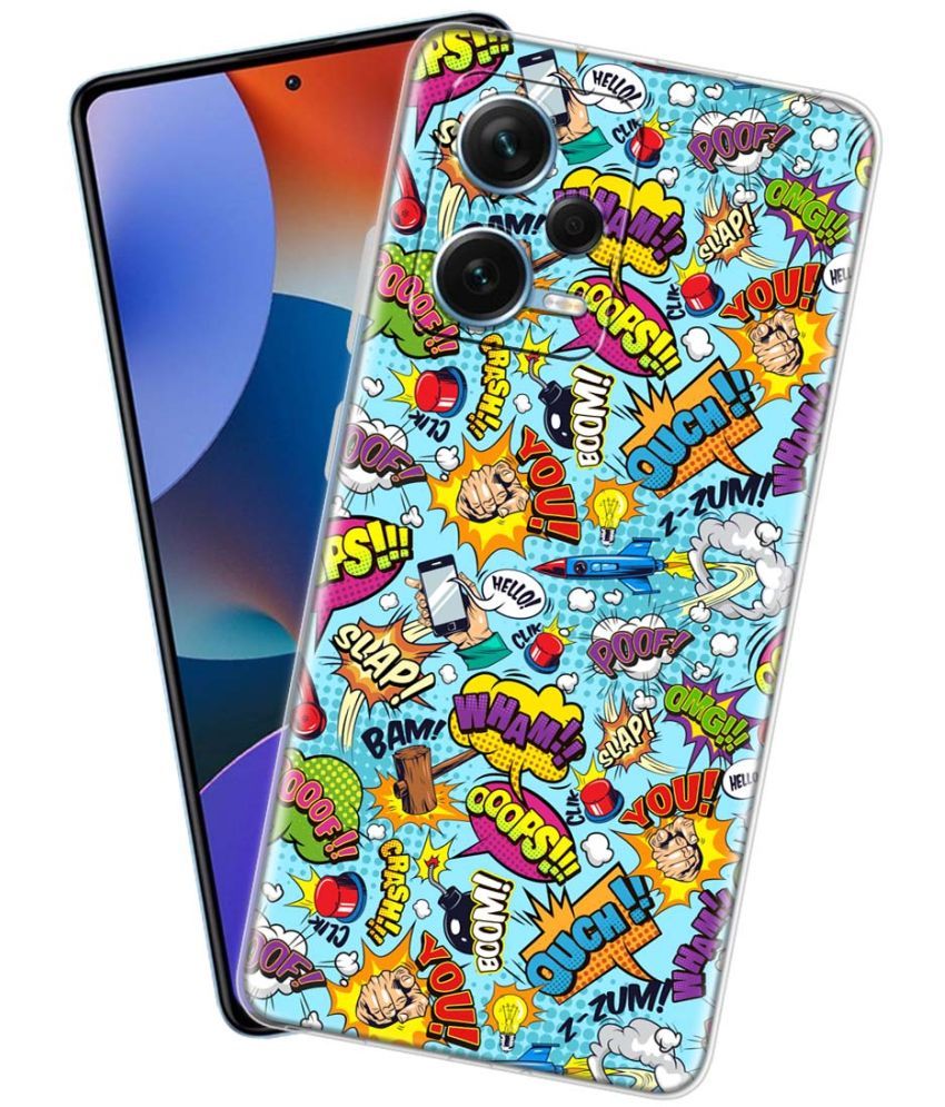     			NBOX - Multicolor Silicon Printed Back Cover Compatible For Redmi Note 12 Pro Plus 5G ( Pack of 1 )