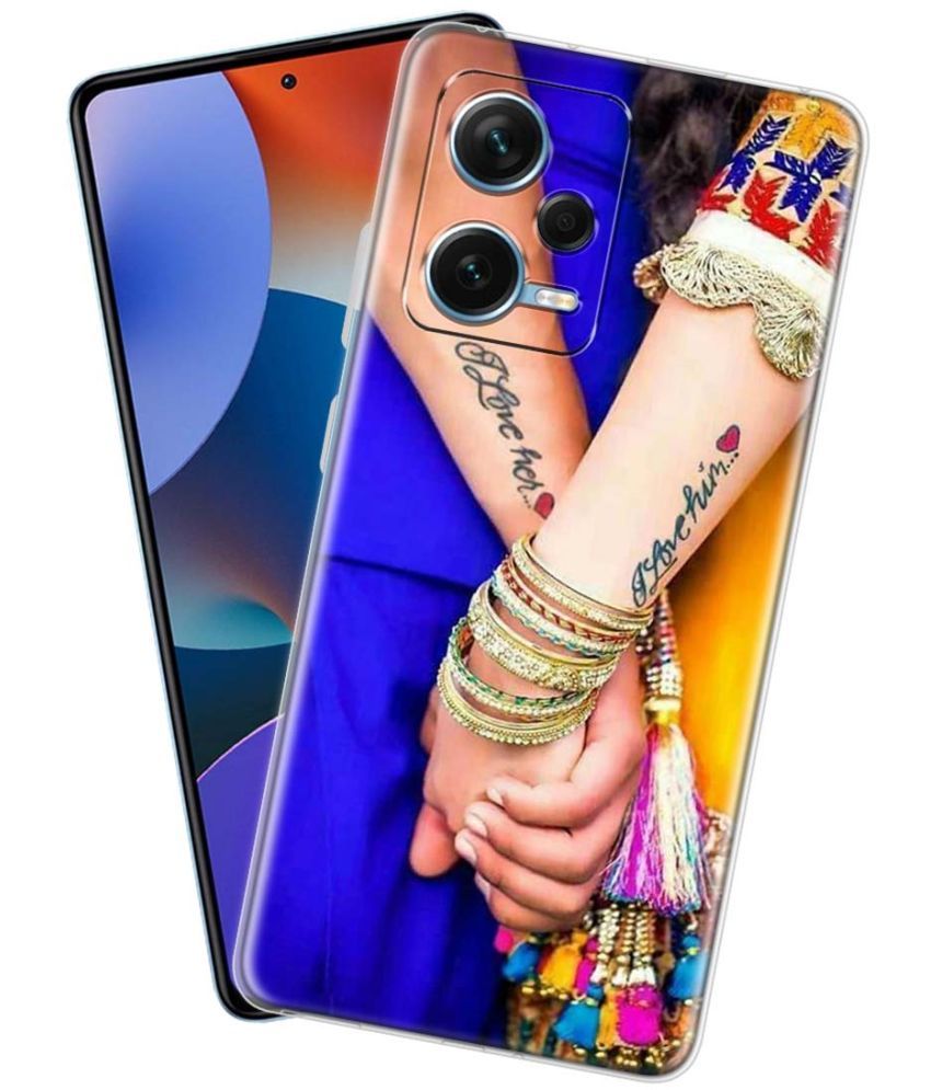     			NBOX - Multicolor Silicon Printed Back Cover Compatible For Redmi Note 12 Pro Plus 5G ( Pack of 1 )