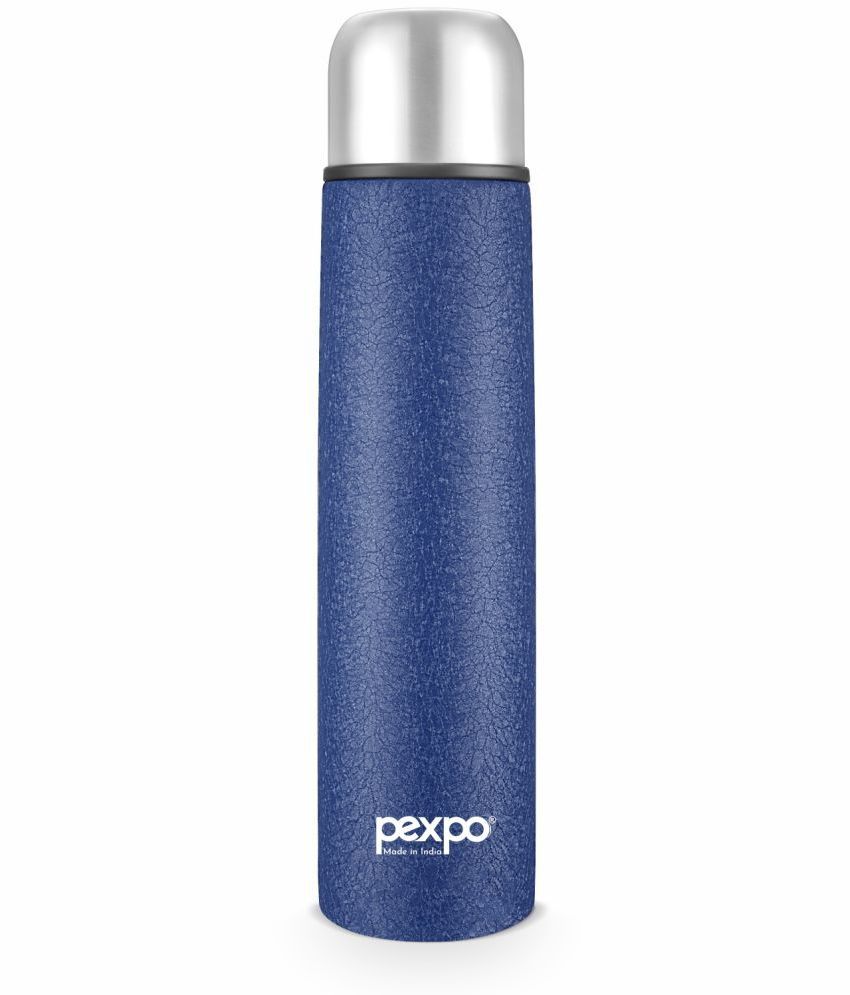     			Pexpo 750ml 18 Hrs Hot and Cold Flask, Flip Pro 750ml Vacuum Water Bottle (Pack of 1, Blue)