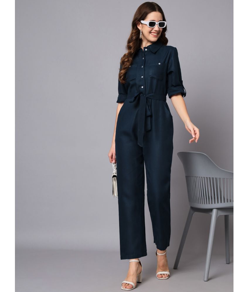 The Dry State - Blue Cotton Blend Regular Fit Women's Jumpsuit ( Pack of 1 )