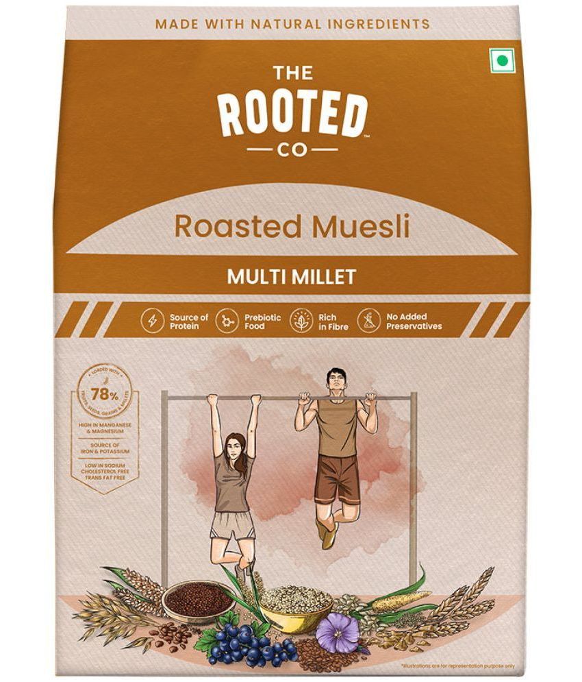     			The Rooted Co Multi Millet Roasted Muesli 400 gm