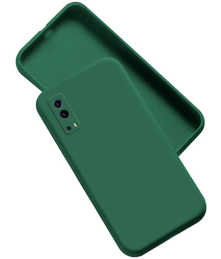     			ZAMN - Green Silicon Plain Cases Compatible For iQOO Z3 ( Pack of 1 )