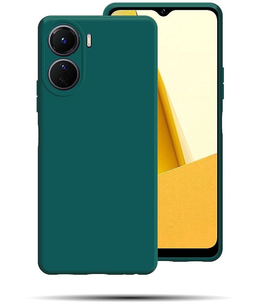     			ZAMN - Green Silicon Plain Cases Compatible For Vivo Y16 ( Pack of 1 )