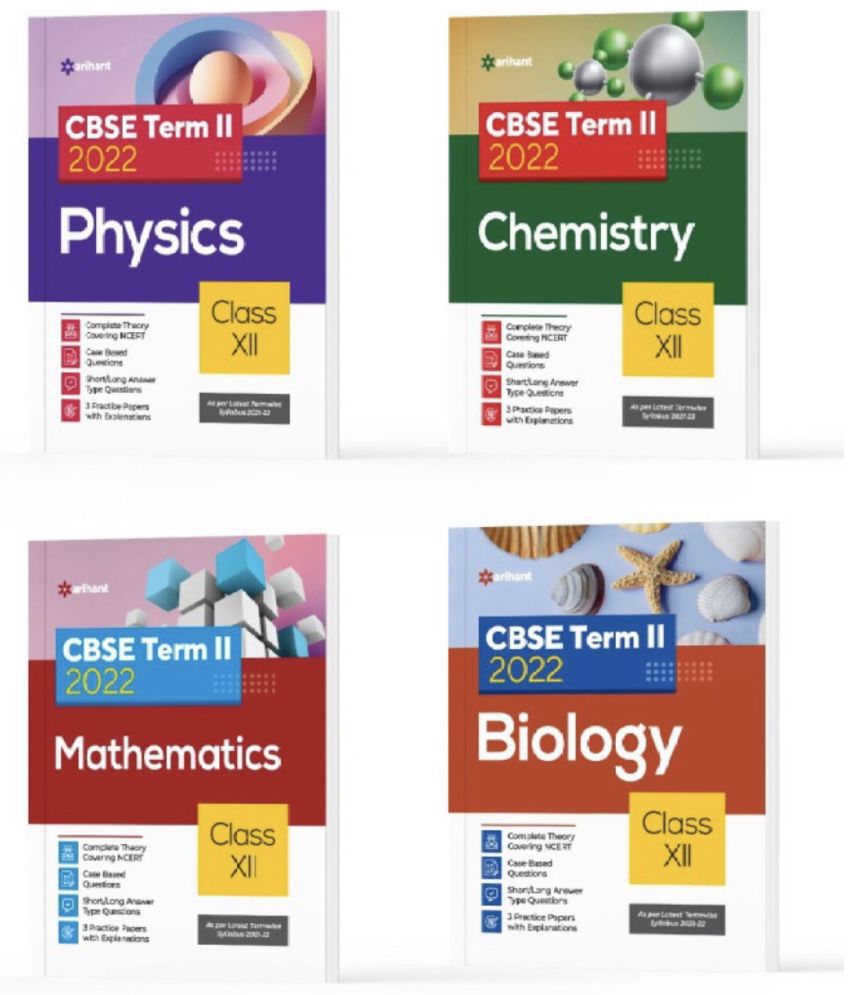     			Arihant CBSE Physics, Chemistry, Mathmatics & Biology Term 2 Class 12 (Cover Theory and MCQs) (Set of 4 Books)