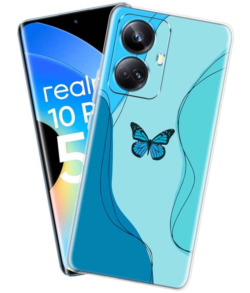     			NBOX - Multicolor Silicon Printed Back Cover Compatible For Realme 10 Pro Plus 5G ( Pack of 1 )