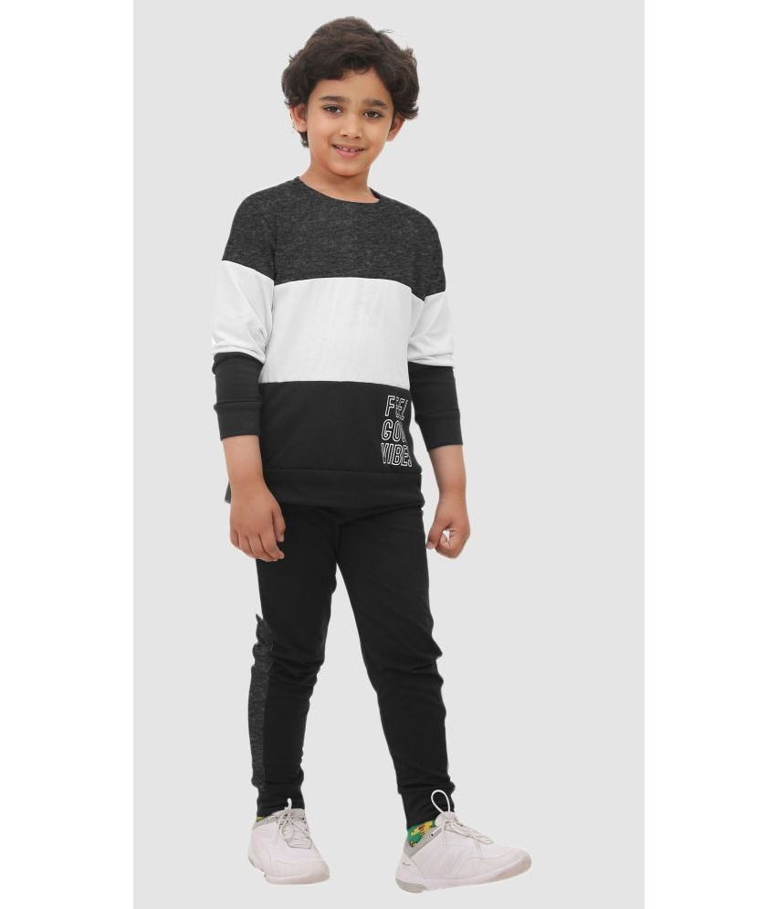     			Rydho - Grey Melange Cotton Boys T-Shirt & Trackpants ( Pack of 1 )