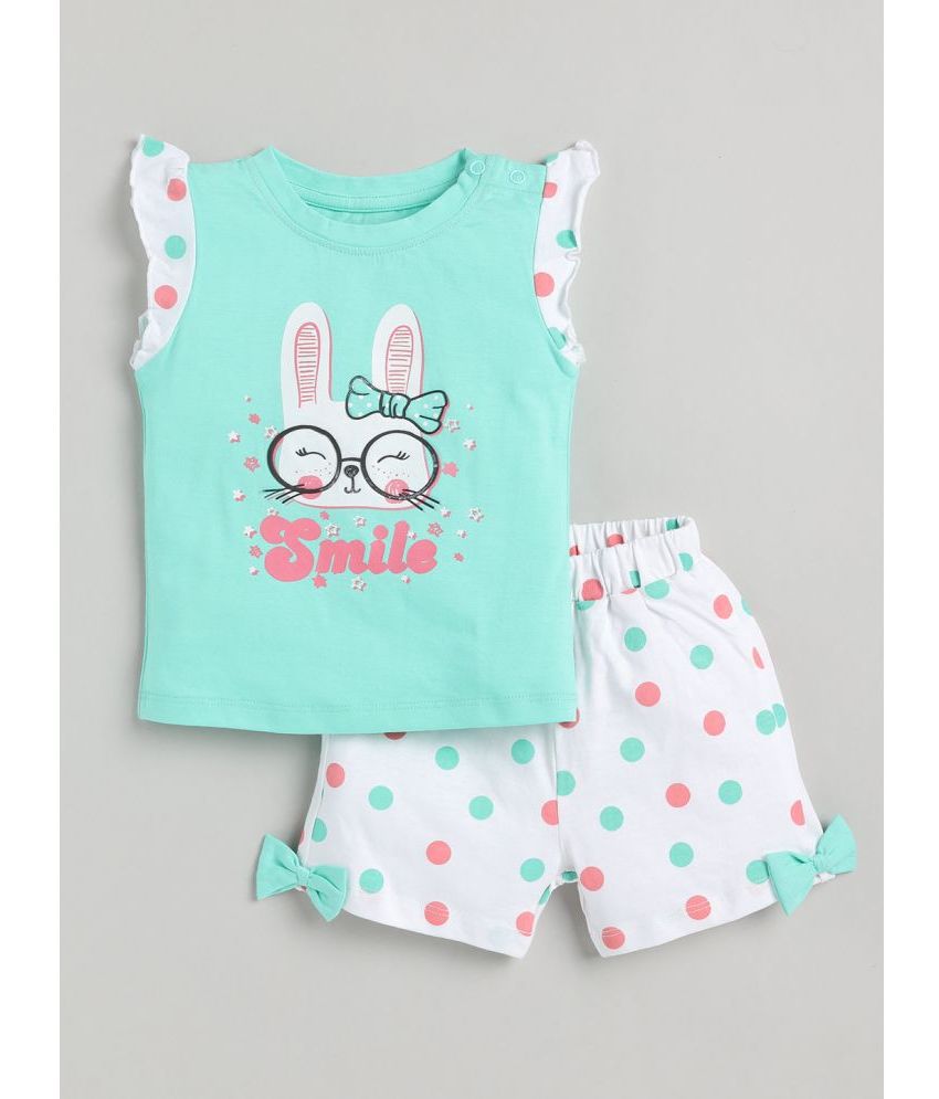     			SWEETIE PIE - Green Cotton Baby Girl Top & Shorts ( Pack of 1 )