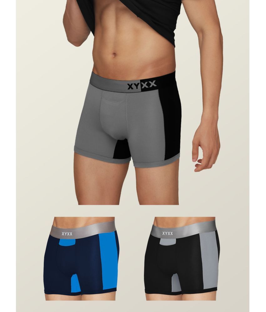     			XYXX Pack of 3 Modal Men's Trunks ( Multicolor )