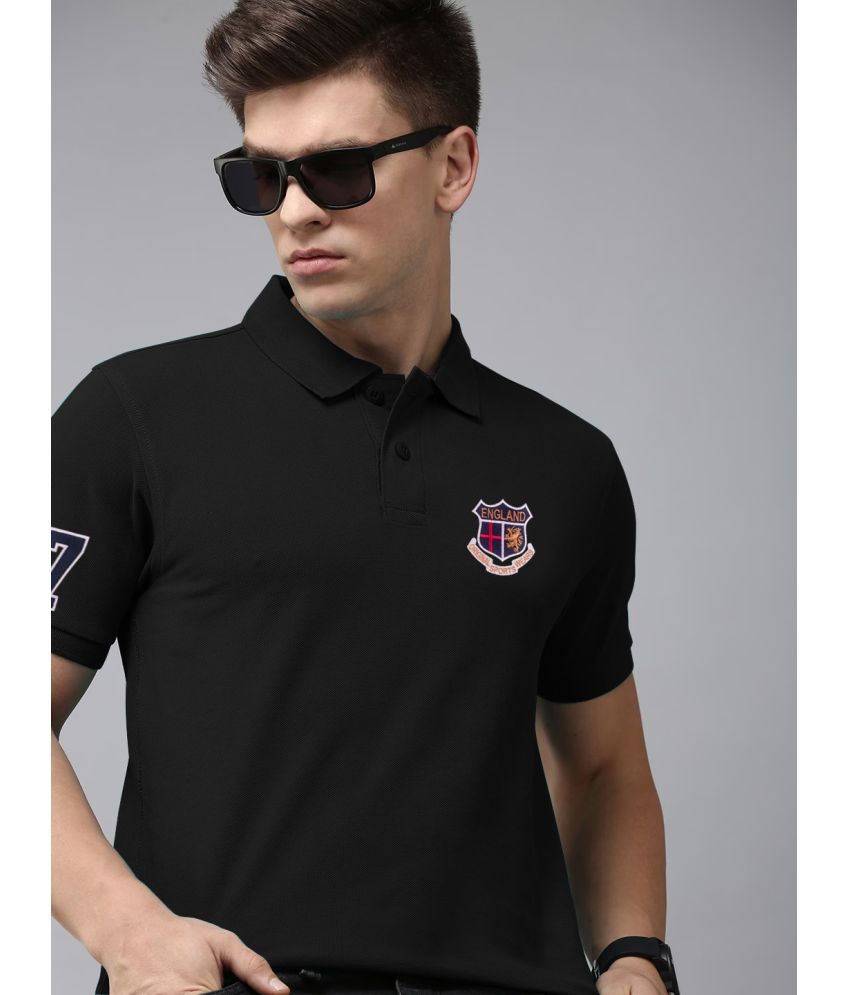     			ADORATE - Black Cotton Blend Regular Fit Men's Polo T Shirt ( Pack of 1 )