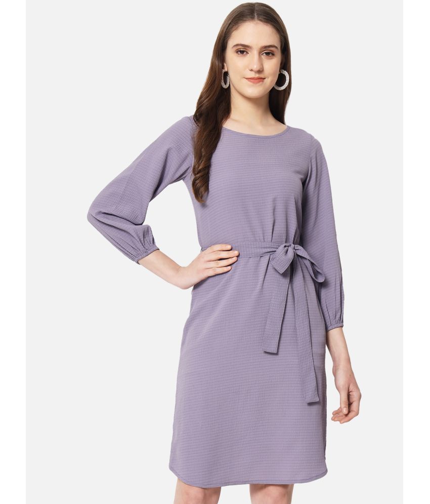     			ALL WAYS YOU - Purple Crepe Women's Shift Dress ( Pack of 1 )