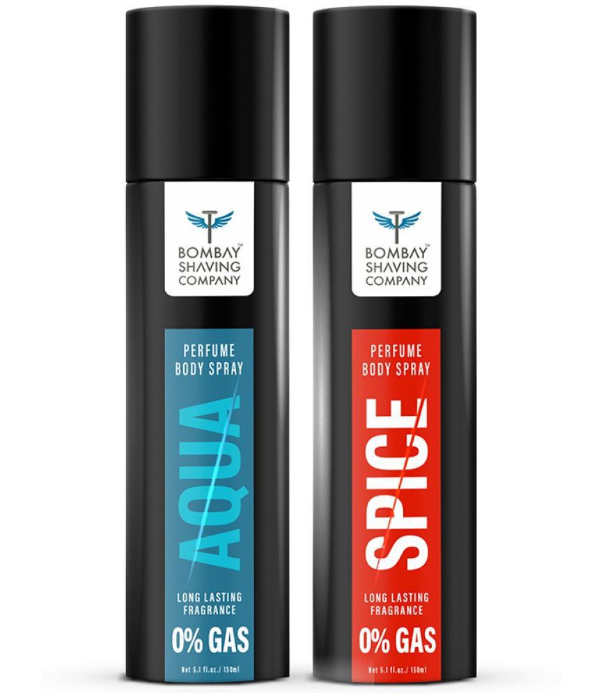 Bombay Shaving Company - Aqua & Spice Deodorant Spray for Unisex 300 ml ( Pack of 2 )