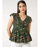 Pannkh - Green Rayon Women's Ethnic A-Line Top ( Pack of 1 )