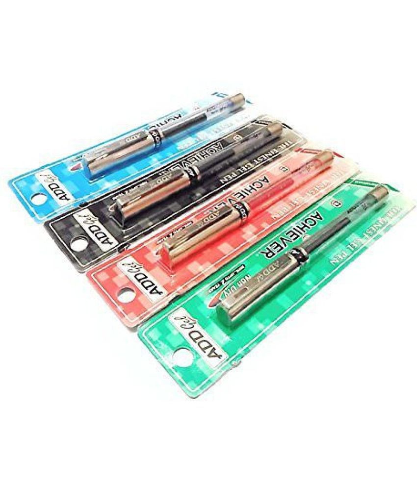     			Add Gel Achiver Gel Pen Pack Of Blue 2 Black 2 Red 2 Green 2 Gel Pen (Pack Of 8, Blue Black Red And Green)