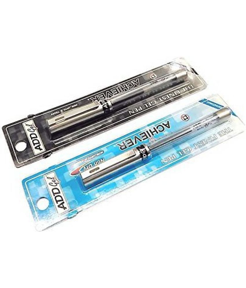     			Add Gel Achiver Gel Pen Pack Of Blue 4 Black 4 Gel Pen (Pack Of 8, Blue And Black)