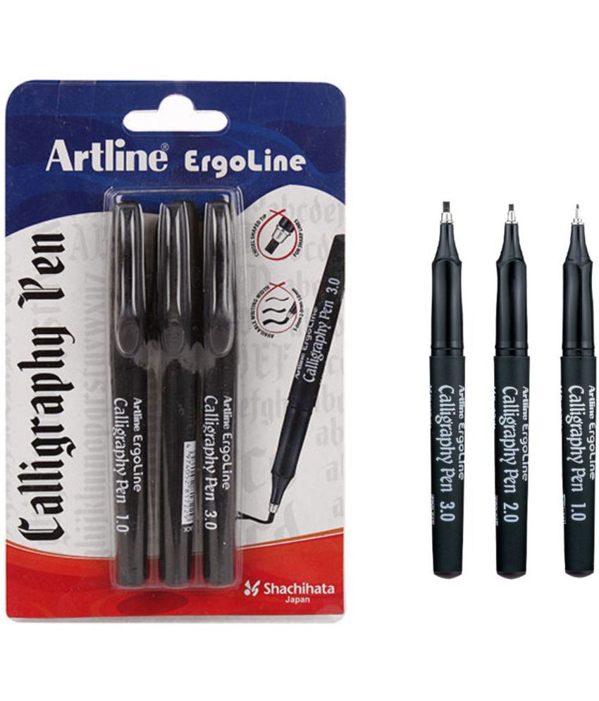     			Artline Ergoline Calligraphy Pen Set Pack Of 2 (Black) Calligraphy (Pack Of 2, Black, Green)