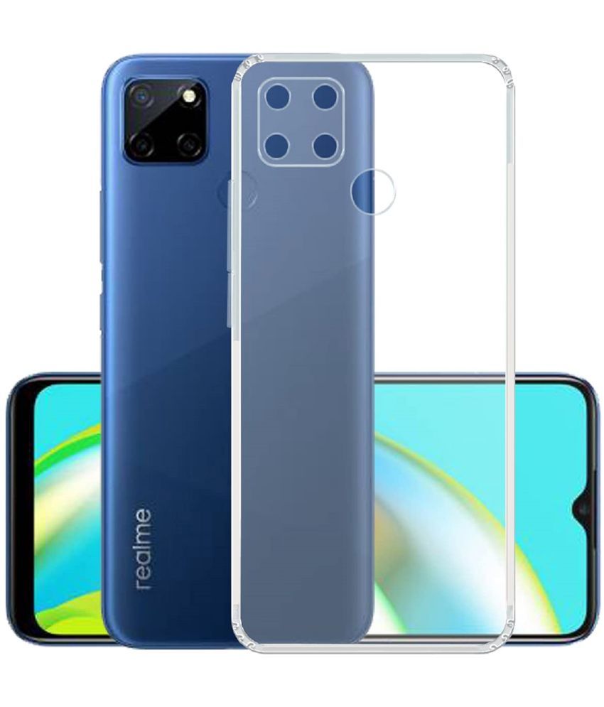     			Case Vault Covers - Transparent Silicon Silicon Soft cases Compatible For Realme C12 ( Pack of 1 )