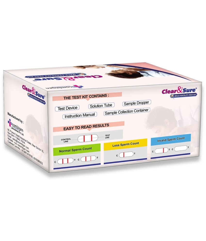 Clear & Sure Male Fertility Test Kit (Pack of 2) Buy Clear & Sure Male