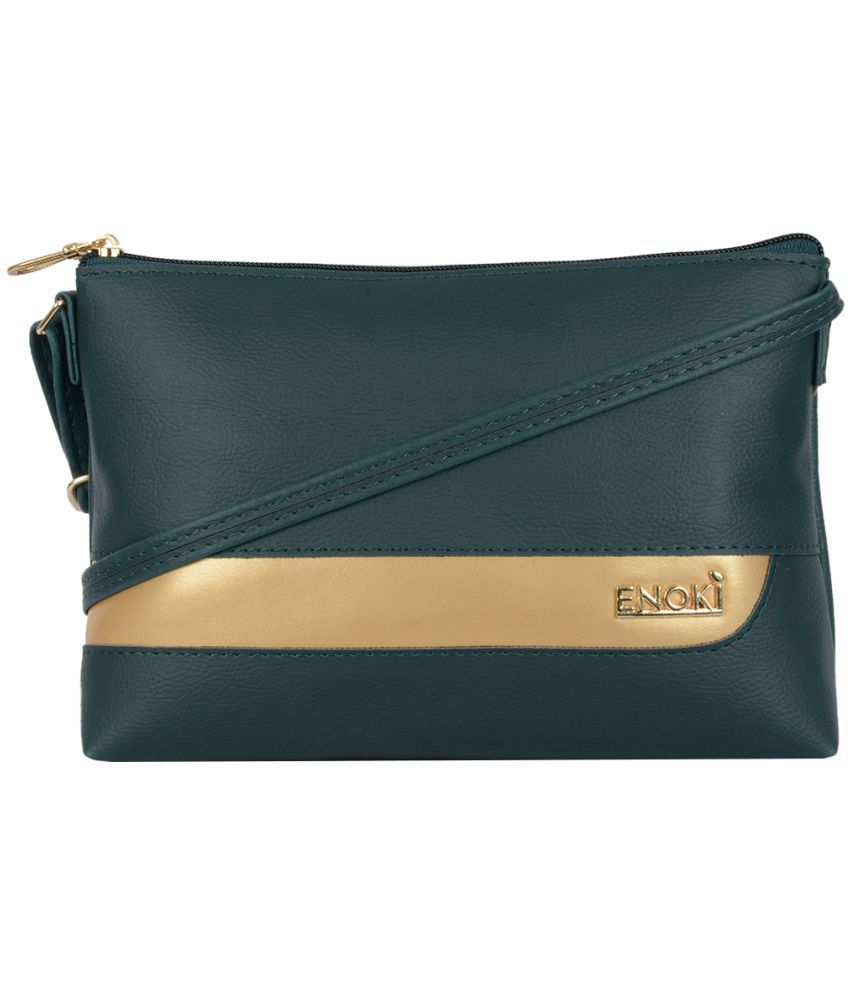     			Enoki - Green Artificial Leather Sling Bag