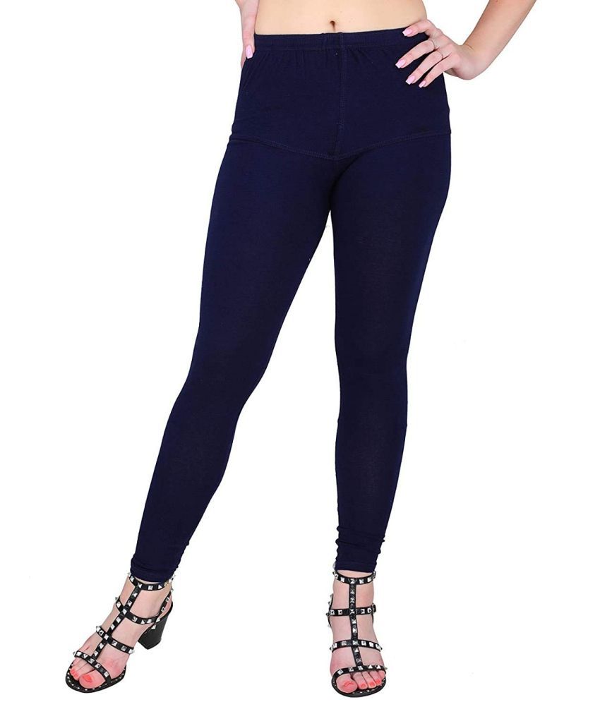     			Loom & Tiles - Navy Blue Lycra Women's Leggings ( Pack of 1 )