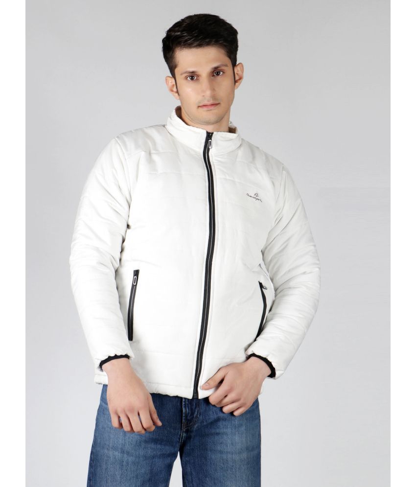     			NUEVOSPORTA - White Polyester Regular Fit Men's Puffer Jacket ( Pack of 1 )