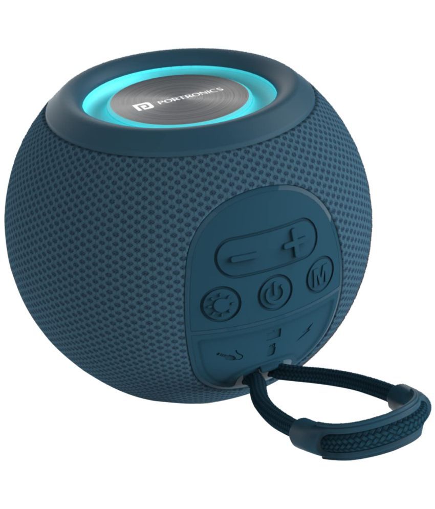     			Portronics Resound 5 W Bluetooth Speaker Playback Time 6 hrs Bluetooth V 5.3 with USB,Aux,TWS feature Blue