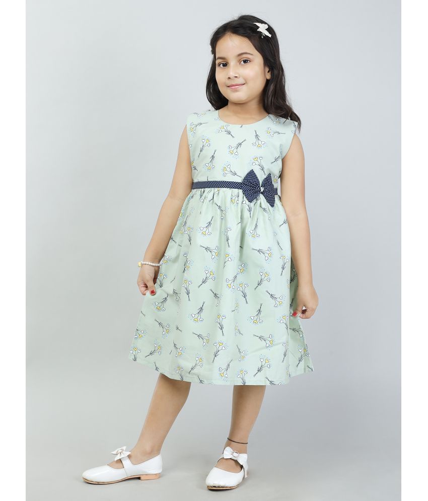     			Todd N Teen - Green Cotton Girls Frock ( Pack of 1 )