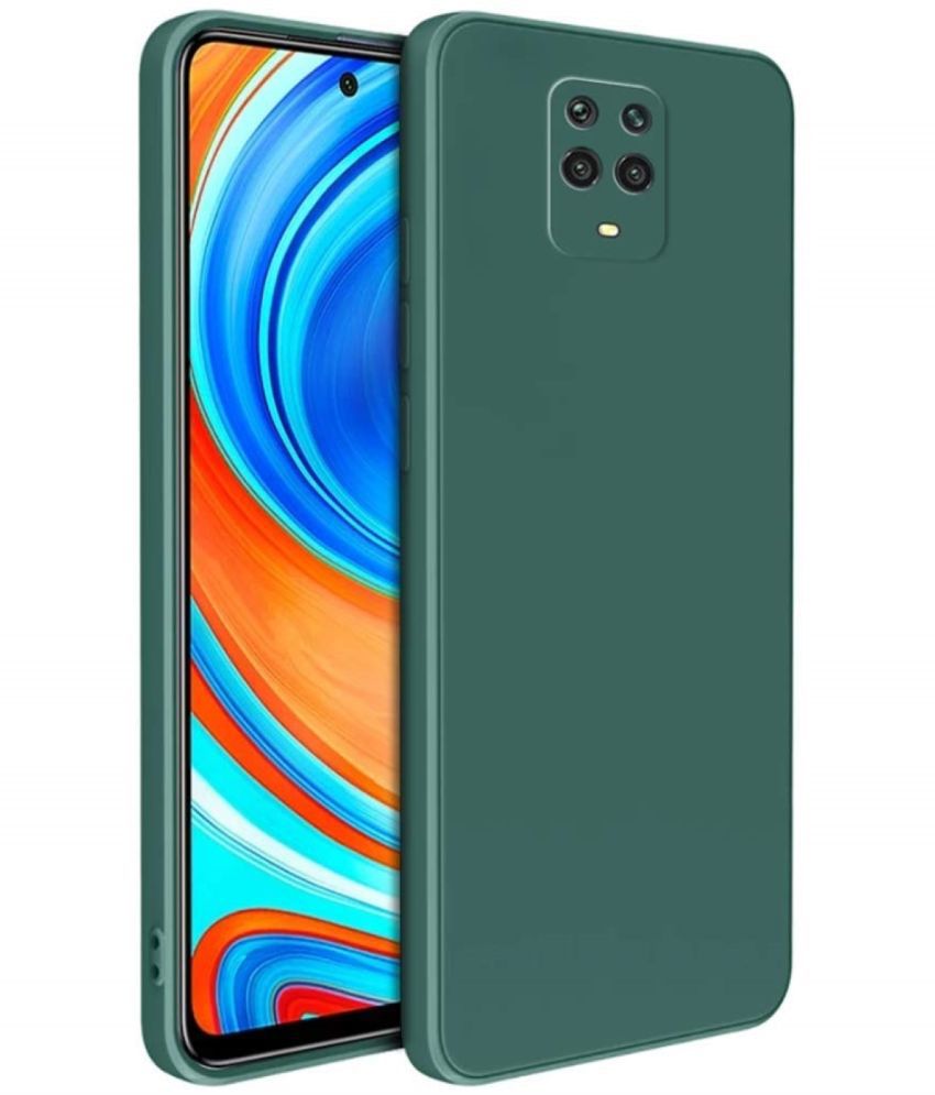     			ZAMN - Green Silicon Plain Cases Compatible For POCO M2 Pro ( Pack of 1 )