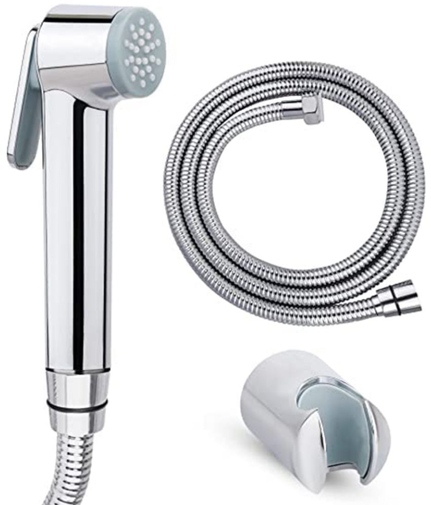     			Cliquin KSHF2210 ABS Health Faucet with SS-304 Grade 1 Meter Flexible Hose Pipe and Wall Hook Health Faucet(Wall Mount Installation Type)