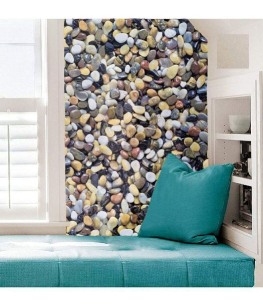 Gatih - Round Stone Marble Gloss Self Adhesive Wallpaper ( 40 x 300 ) cm (  Pack of 1 ): Buy Gatih - Round Stone Marble Gloss Self Adhesive Wallpaper (  40