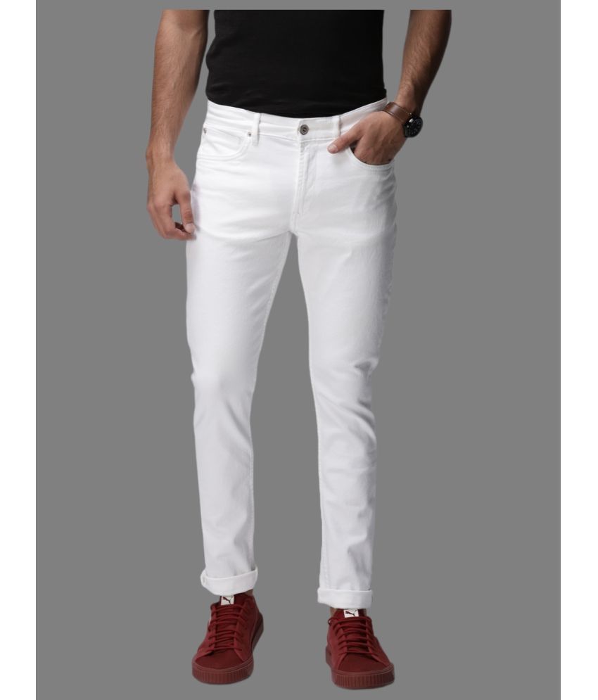     			HALOGEN - White Denim Slim Fit Men's Jeans ( Pack of 1 )