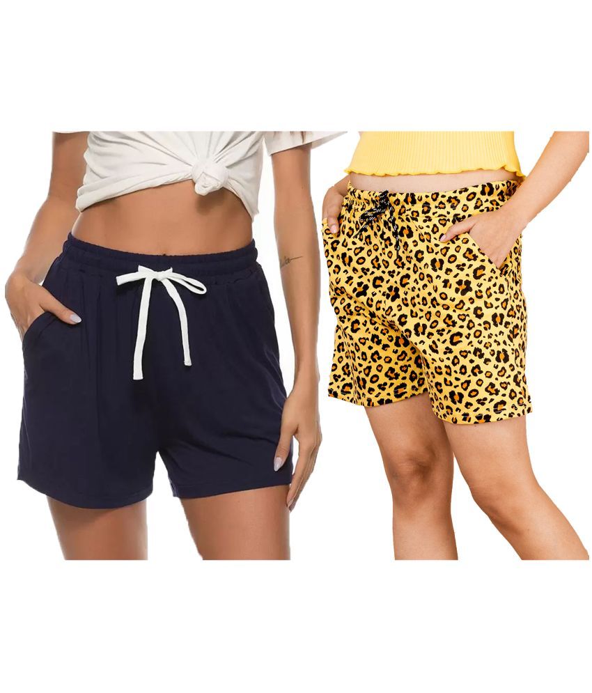     			powermerc Cotton Hot Pants - Navy Pack of 2