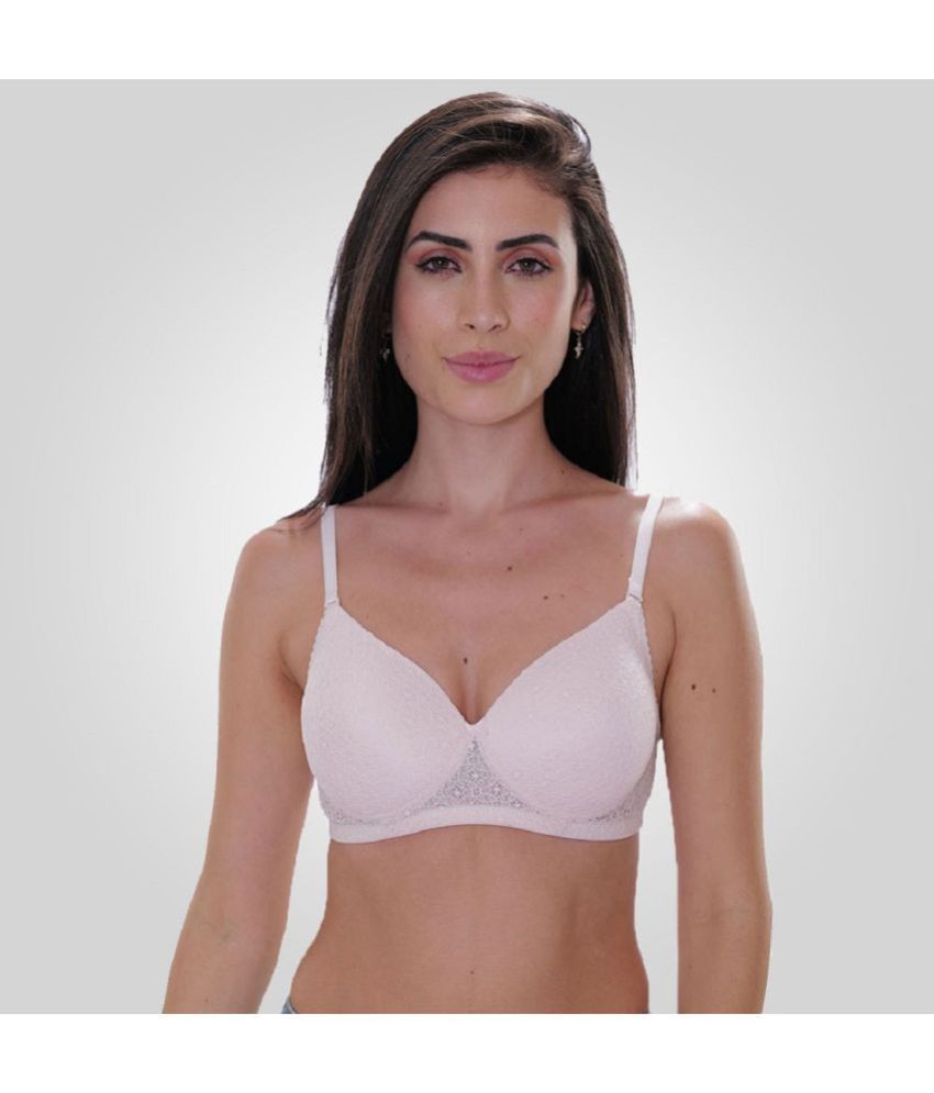     			AAVOW - White Lace Lightly Padded Women's T-Shirt Bra ( Pack of 1 )