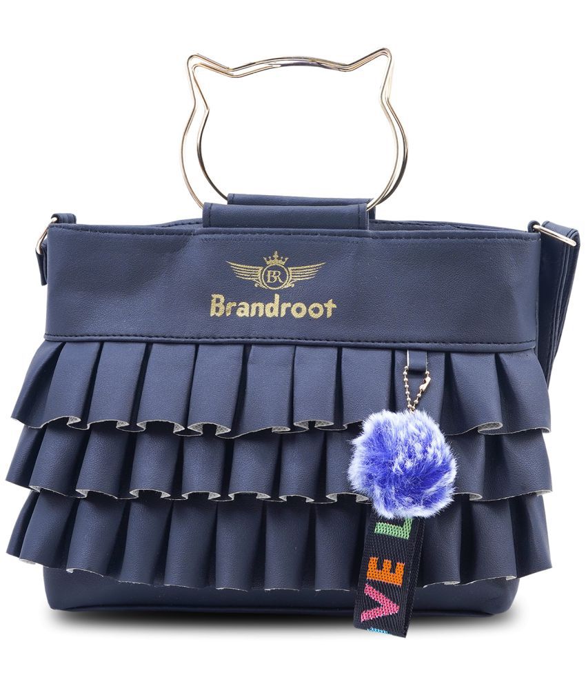     			Brandroot - Black PU Sling Bag