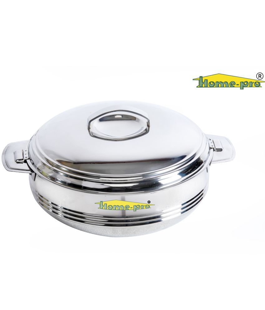     			HomePro - High grade Stainless Steel Designer Sonata Casserole & Serving bowl 1500ml | Hotpot | Double wall insulated | hot and cold | Keeps food fresh | Food safe