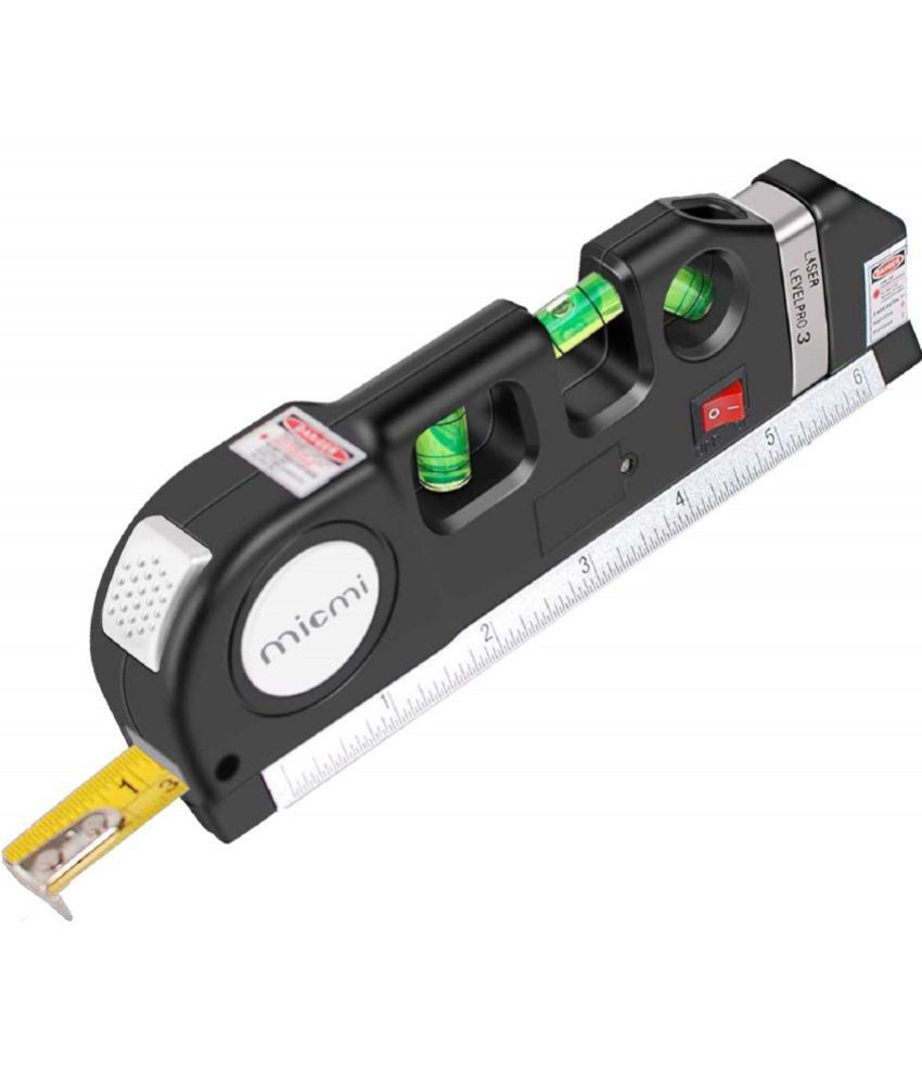     			KP2® Level Laser Plastic Horizon Vertical Measure Tape Aligner Bubbles Ruler Multifunction Leveler Tool (Black)